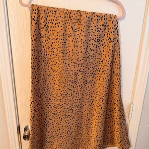 Love Tan and Black A-Line Skirt